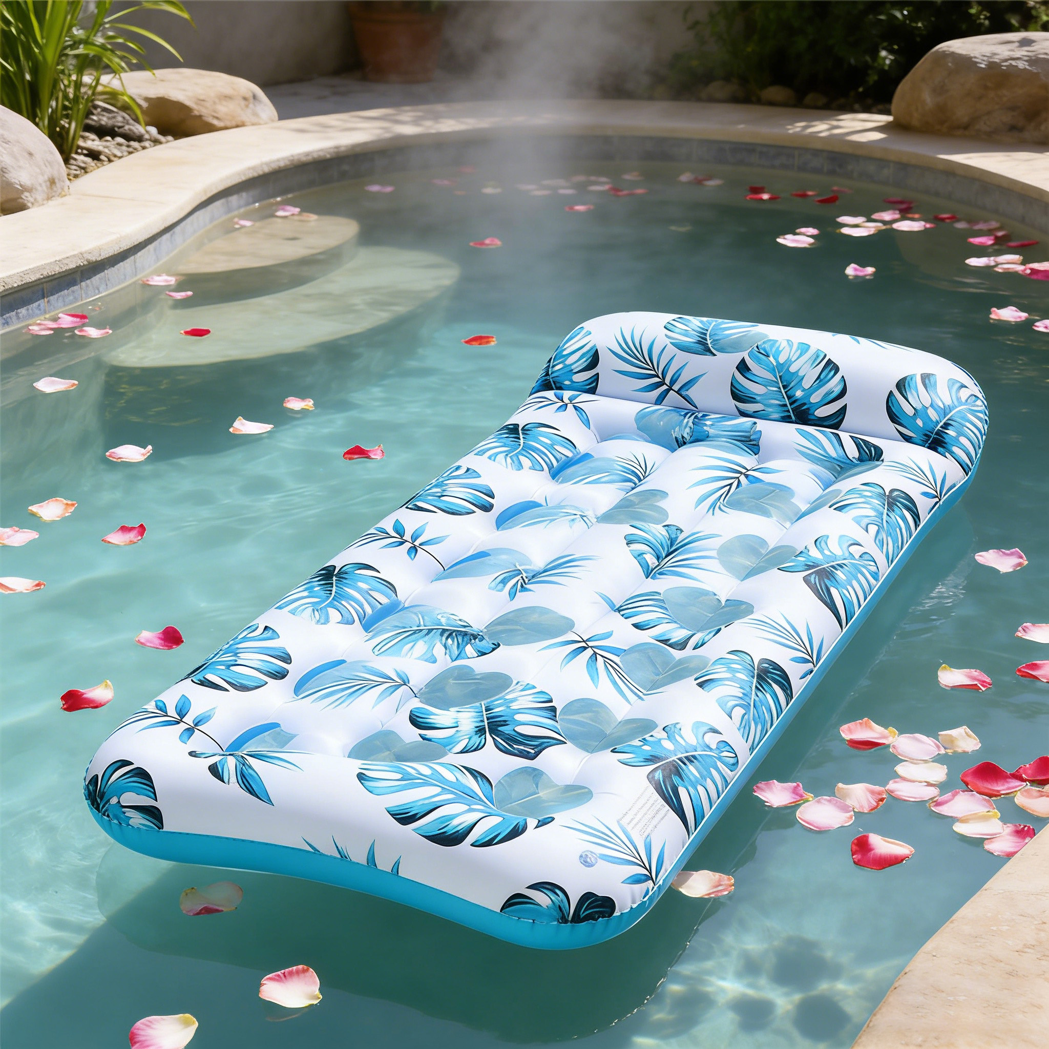 Heavy Duty 176x86cm Inflatable Water Floating Mat Pool Float Lounge Chair for Adults Non Toxic PVC Hammock