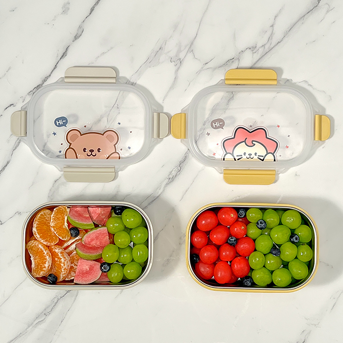 900ml 304 Stainless Steel Bento Lunch Box Microwave Safe Portable Large Capacity Sealed Lunch Food Container For Student