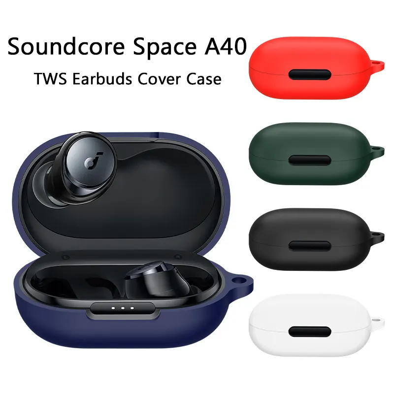 Earphone Cases for Soundcore Space A40 Headphones Cover Case Replacement Silicone Dustproof Anti-Scratch Earphone Case