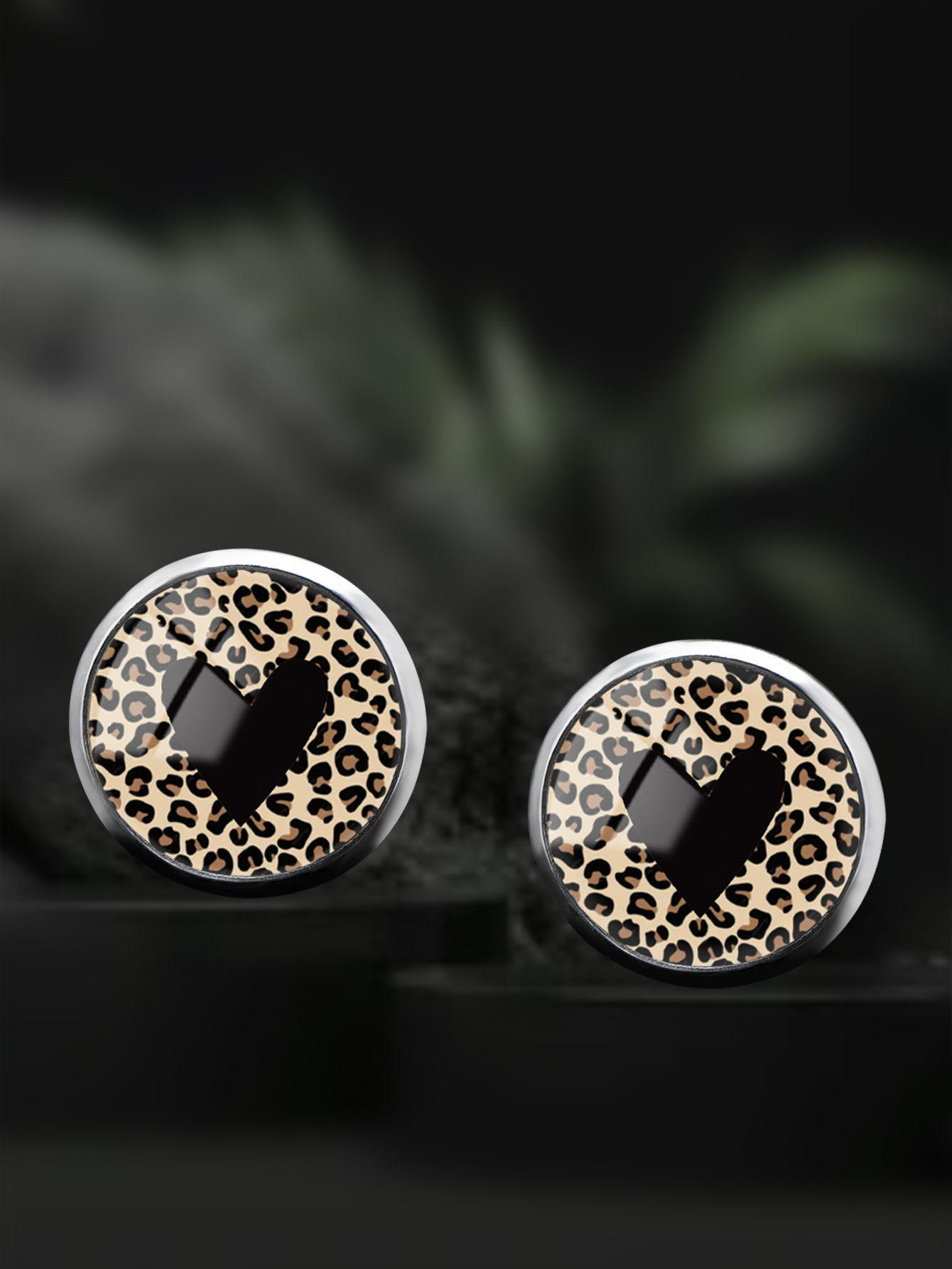 1 Pair of Pink Cut-Out Pattern 316 Stainless Steel Earrings, Simple Classic Style Jewelry for Men and Women for Daily Wear and Vacation