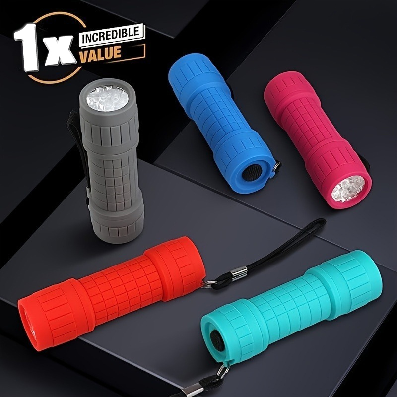 Mini Portable Flashlight Nine XPE Lamp Beads Strong Lighting Using 3 NO.7 Batteries Fixed Focus Pocket Outdoor Emergency