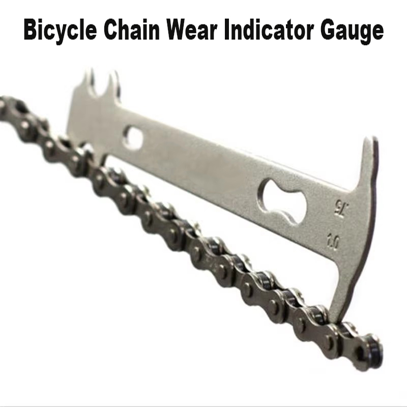 Bicycle Chain Wear Indicator Gauge - Universal Chain Checker Tool for MTB, Road, Foldable Bikes, Easy-to-Use Cassette Wear Tool