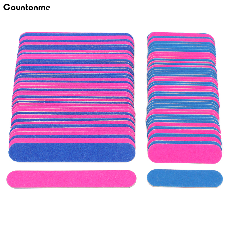 100Pcs/Pack Mini Wood Nail Files Double-sided Straight Sticks Disposable Wooden Cuticle Remover Buffer Grinding Manicure Tools