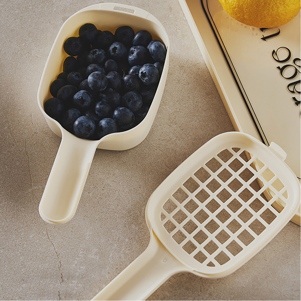 1PC Vegetable Washing Basket Fruits Vegetables Colander with Lid & Handle Mini Strainer Basket Multifunction for Home Kitchen