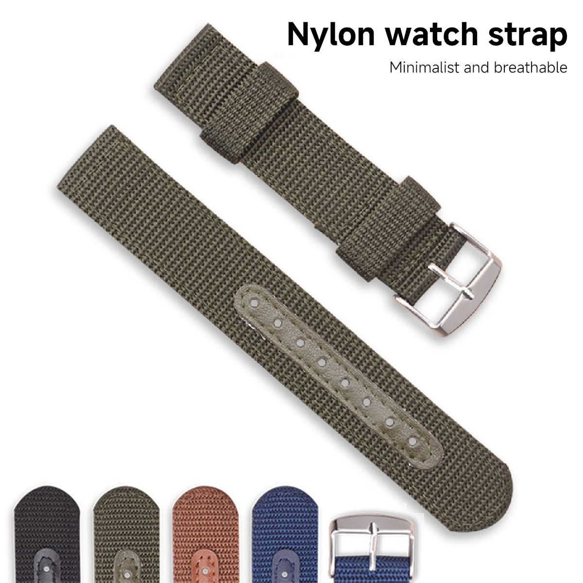 16mm 18mm 20mm 22mm 24mm Nylon Woven Strap for for Wristband Sport Watch Band Canvas Belt Men's Accessories