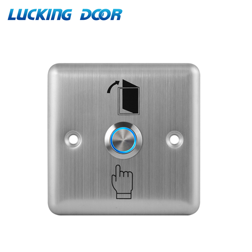 Stainless Steel Exit Button Push Switch Door Opener Release For Smart Lock Support Tuya App Access Control Backlight