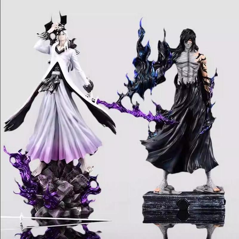 31-33cm Bleach Ichigo Figure Hollow White Horned & Mugetsu Form Pvc Anime Peripheral Desktop Decor Collectible Statue Fan