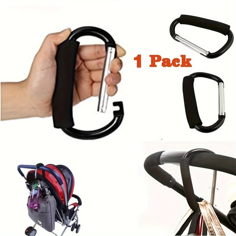 Portable Aluminum Alloy Carabiner with Sponge Handle - Ideal for Outdoor Hiking, Travel, and Backpacking - Multifunctional