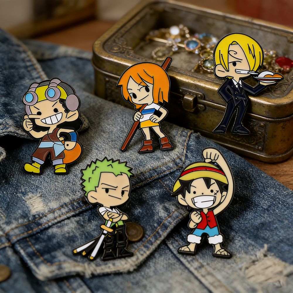 One Piece Anime Metal Pin - Luffy Chopper Alloy Drip Enamel Brooch Japanese Manga Fashion Accessory for Fans And Collectors