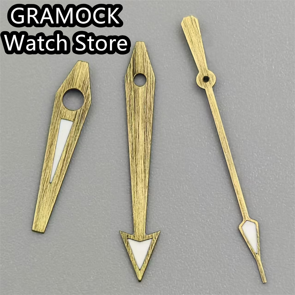 GRAMOCK Vintage Bronze Watch Hands Green Luminous Fit NH35 NH36 NH38 NH70 NH72 Movement Watch Accessories