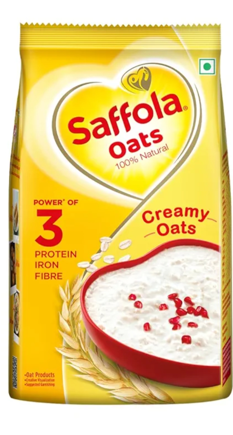 Saffola Oats 100%Natural Creamy Oats 900 Gm