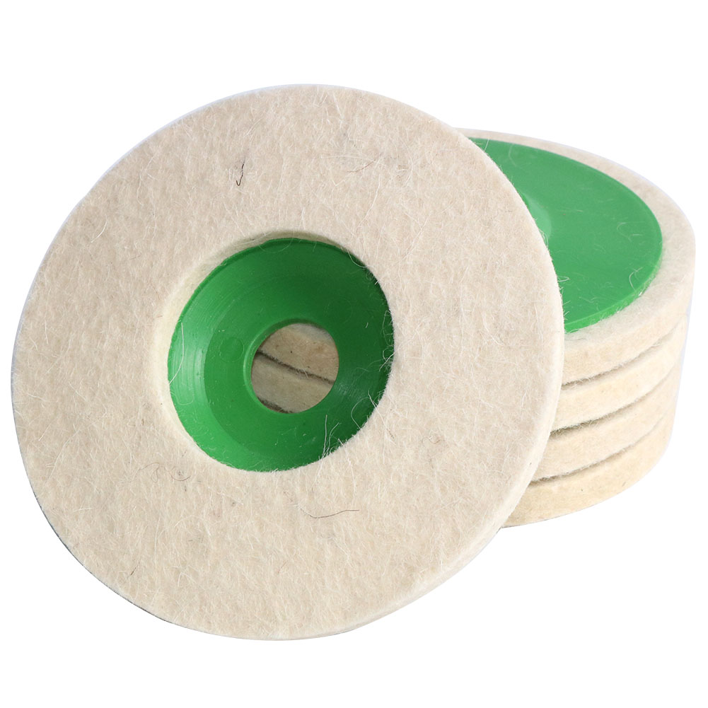 5 Inch 1pc/5PCS Wool Felt Polishing Wheel 125*22mm Angle Grinder Buffing pad Flap Disc for Metal Marble Glass Ceramics