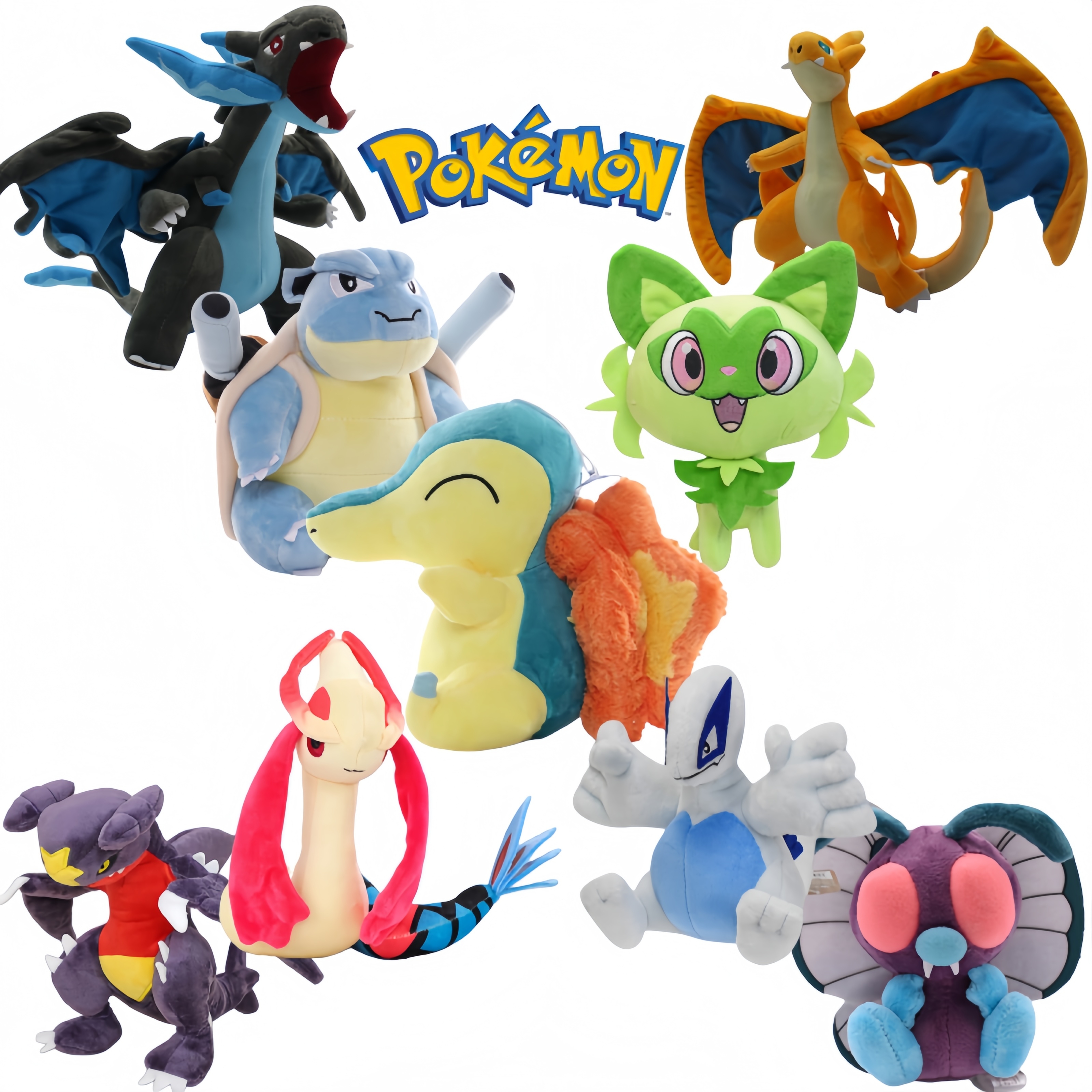 Pokemon Charizard X Y Plush Pikachu Milotic Cyndaquil Blastoise Peluche Garchomp Butterfree Lugia Sprigatito Stuffed Doll