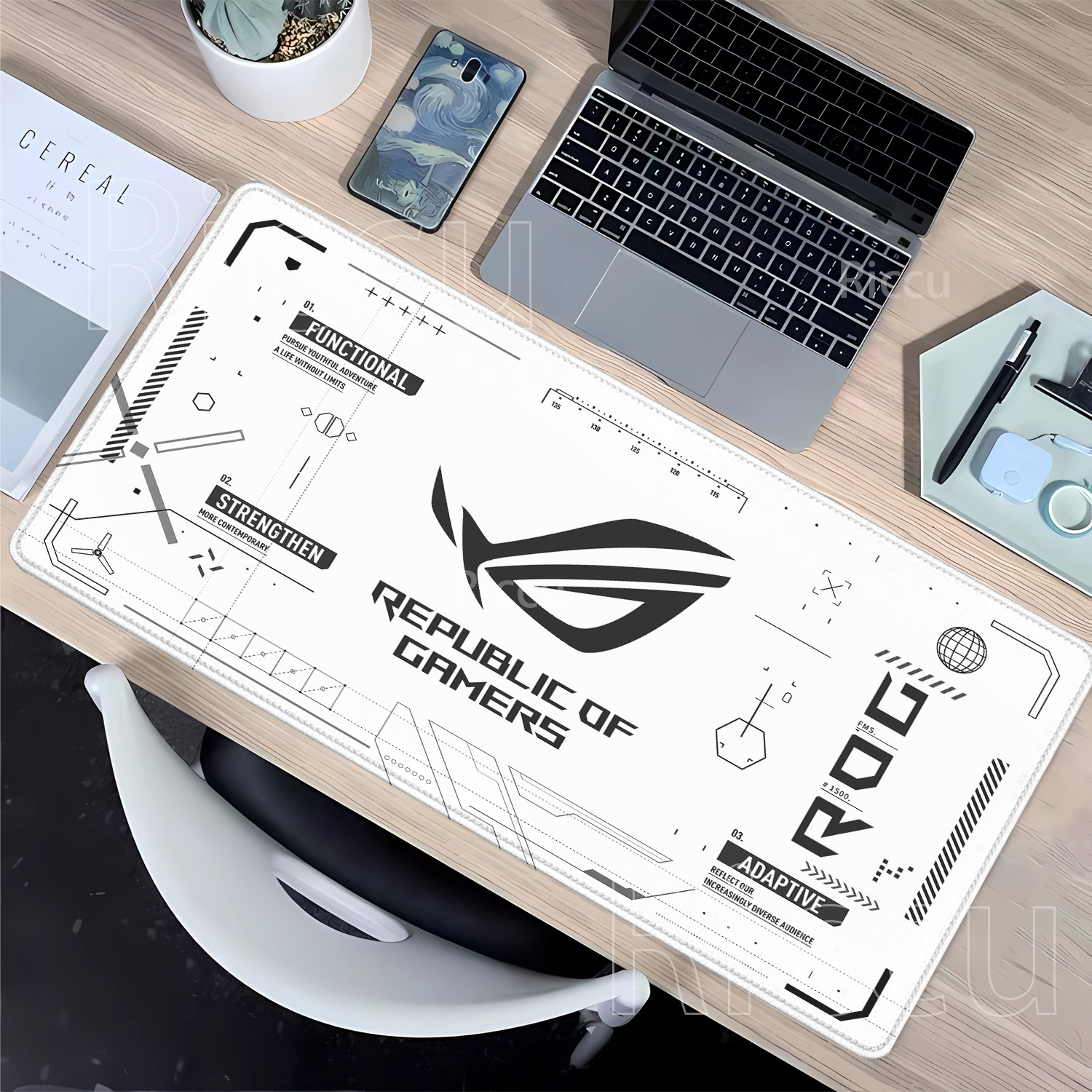 R-ROG Large Gaming Mouse Pad A- PC Computer Gamer XXL Nonslip Keyboard Mousepad HD Printing Office overlock esports Desk Mat