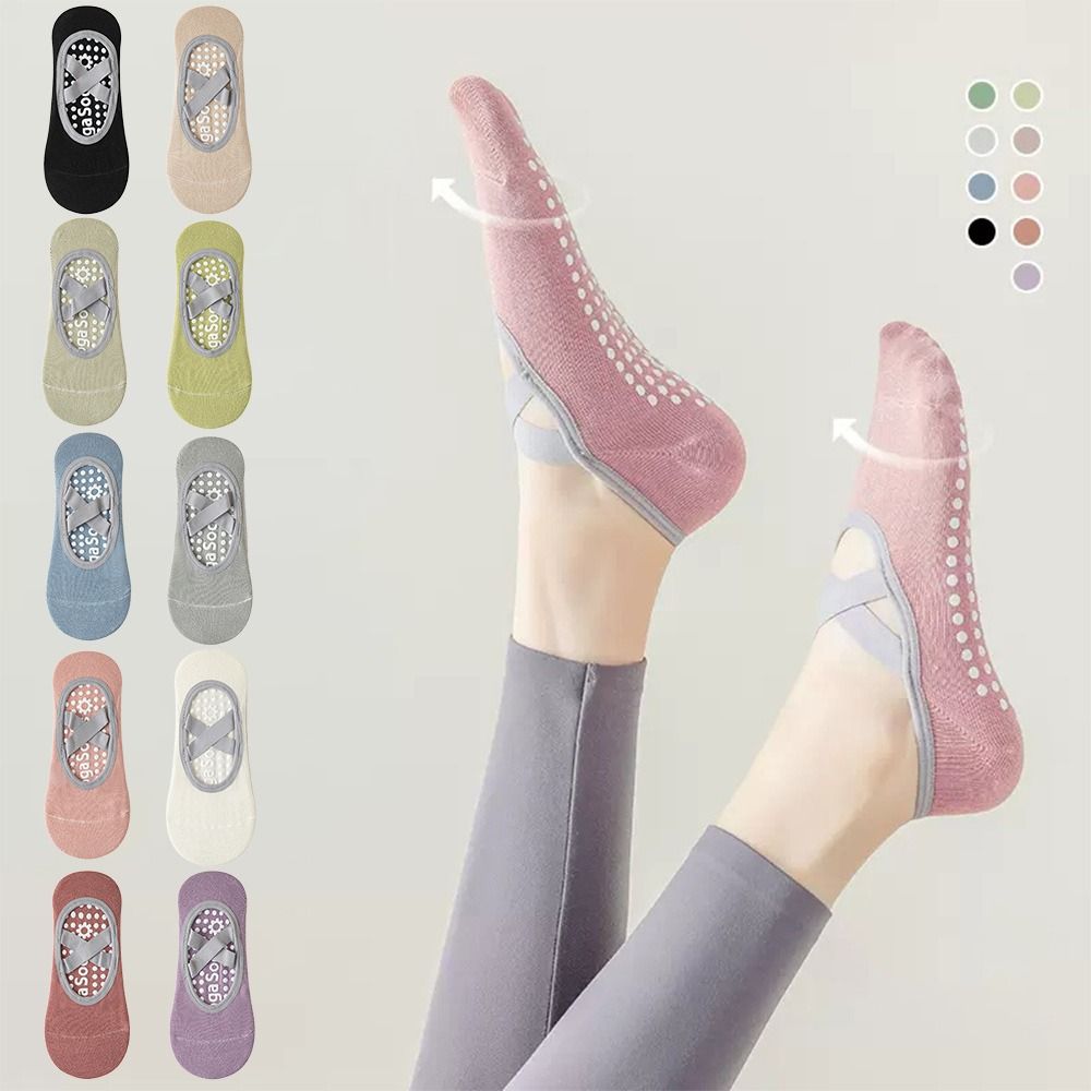 Women High Quality Pilates Socks Anti-Slip Breathable Yoga Socks Ankle Ladies Ballet Dance Sports Socks for Fitness Gym