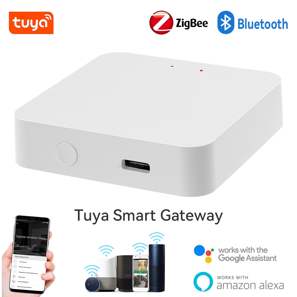 Tuya Smart Gateway Hub Bluetooth ZigBee Wireless Gateway Smart Home Devices Bridge BT Smart Life APP Work With Alexa