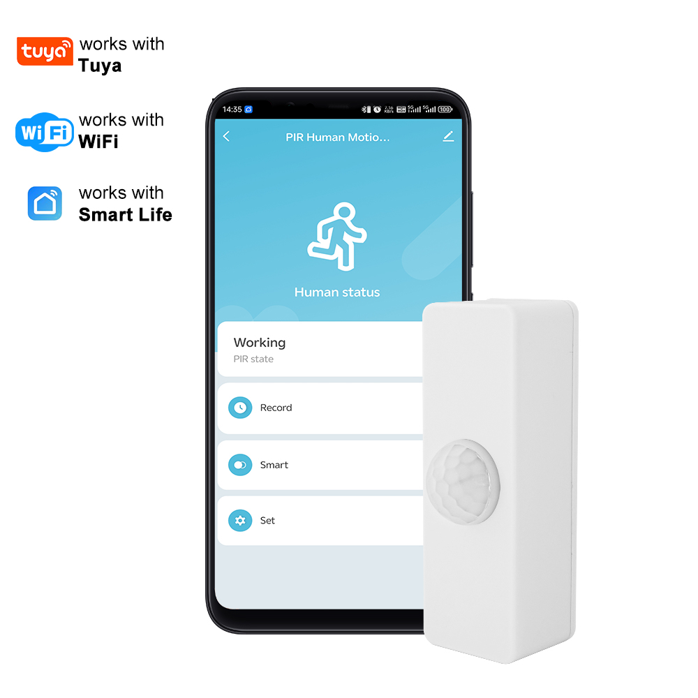 Tuya WiFi PIR Motion Sensor Smart Home Products Human Body Infrared Detector Smart Life Works With Alexa Home