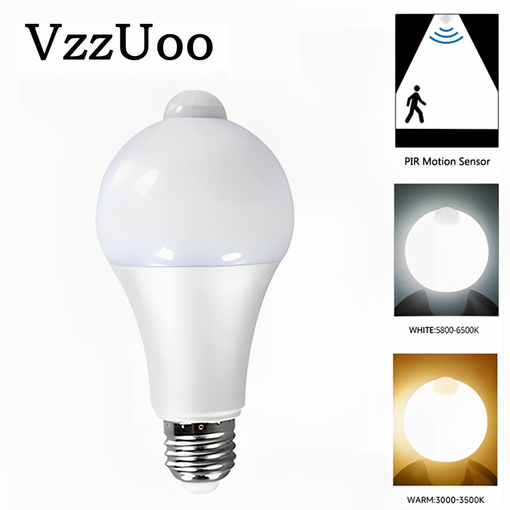 12W 15W 18W E27 LED PIR Motion Sensor Lamp For Home 110V 220V LED Lamp Bulbs With Motion Sensor Infrared Radiation Sensor Lamp