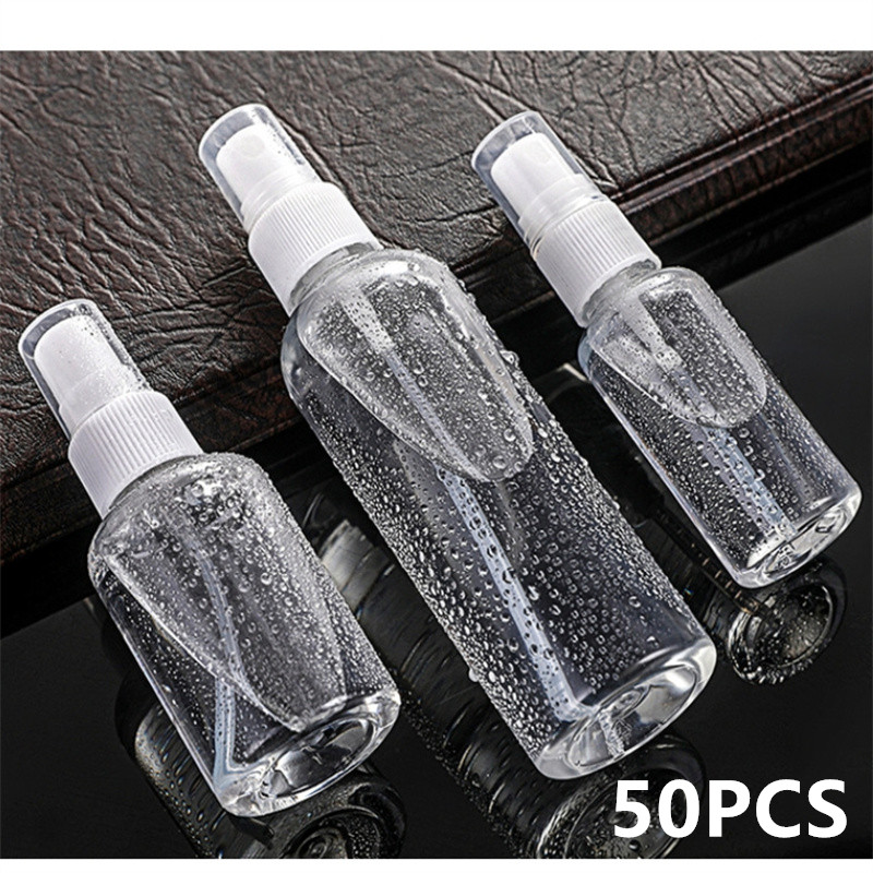 50PCS 20ml 30ml 50ml 100ml Transparent Plastic Perfume Bottle Refillable Bottles Atomizer Empty Spray Bottle Travel Accessories