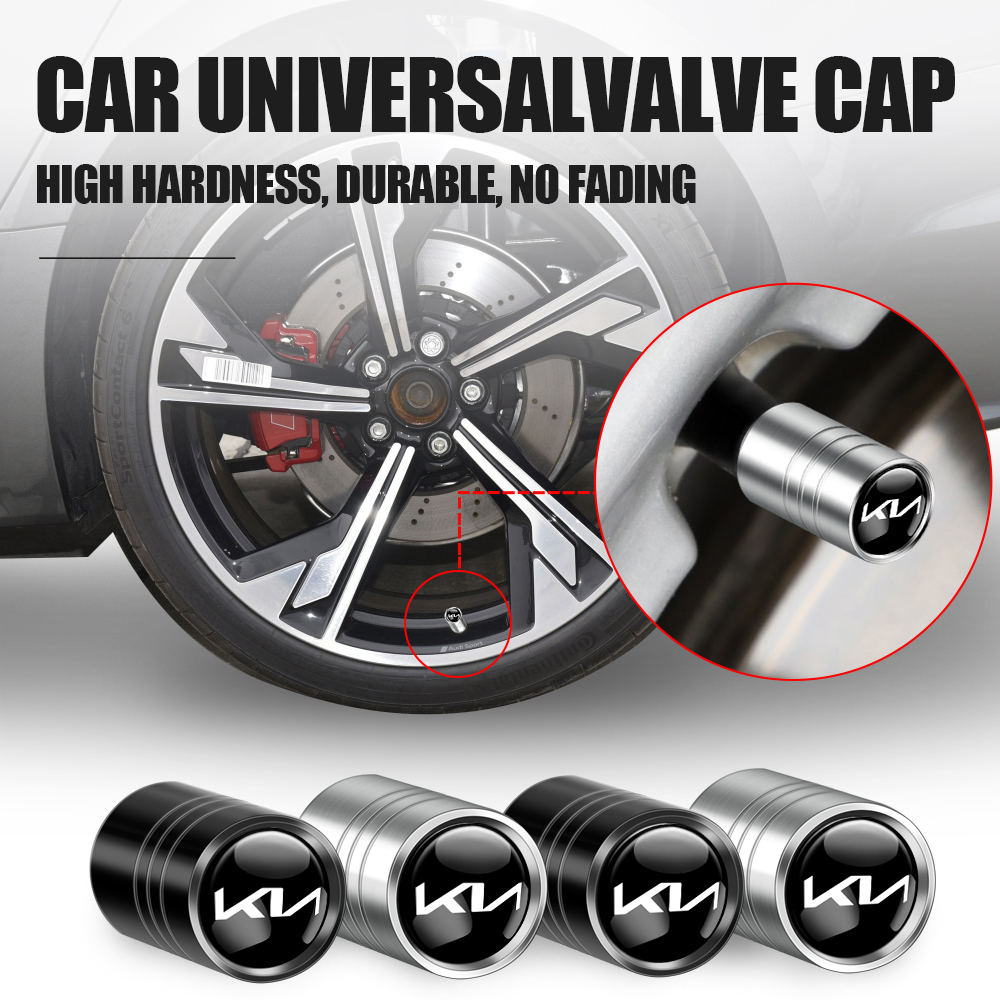 4pcs Aluminum Alloy Car Tire Valve Caps Wheel Dust Caps For Kia Rio 3 Soul Picanto EV6 Cerato Niro Forte Ceed Cadenza X Line