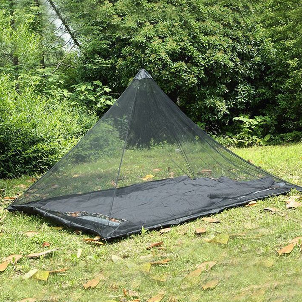 Camping Mosquito Net Bed Compact and Lightweight Mesh Tent for Camping Triangular Outdoors Bug Net with Carry Bag for Single Use
