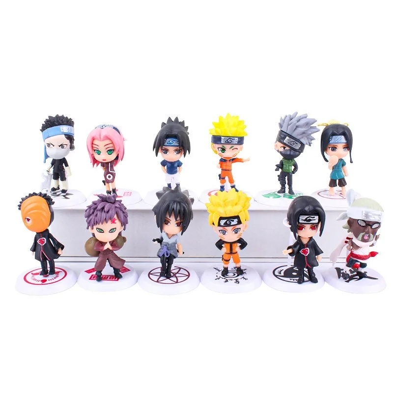 6 Naruto hand-made Naruto Uzumaki Kakashi Sasuke Uchiha ninja doll personality base model ornaments