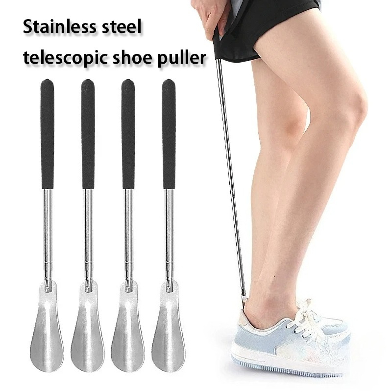 1/2Pcs 31cm-65cm Retractable Metal Shoe horns Long handled Shoehorn pregnant woman elderly Shoe spoon Shoe spatula 1 Pcs