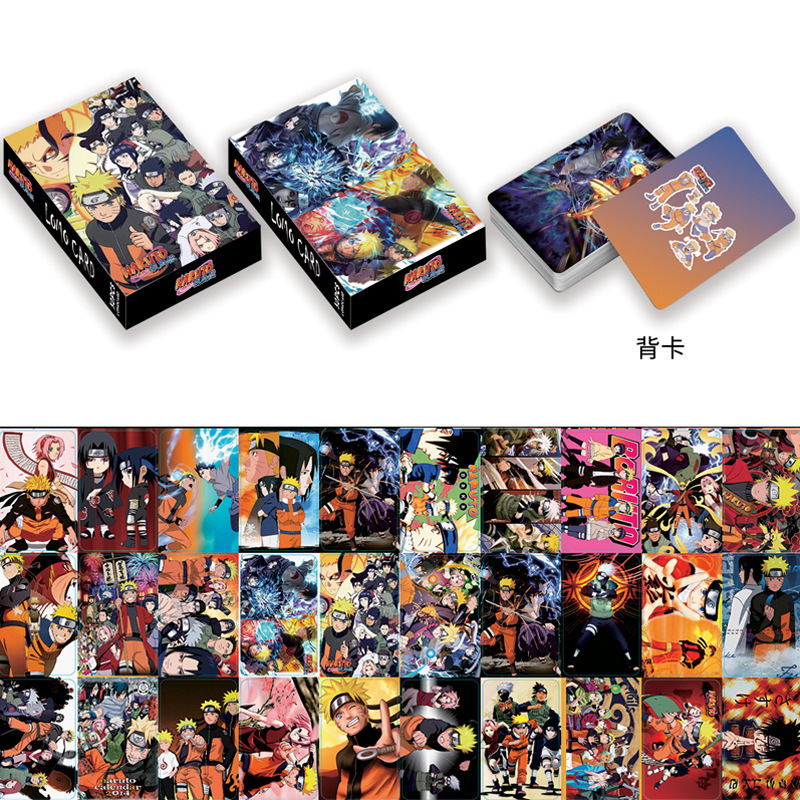 30PCS Naruto double-sided LOMO card anime Naruto Kakashi boxed greeting card photo card collection card