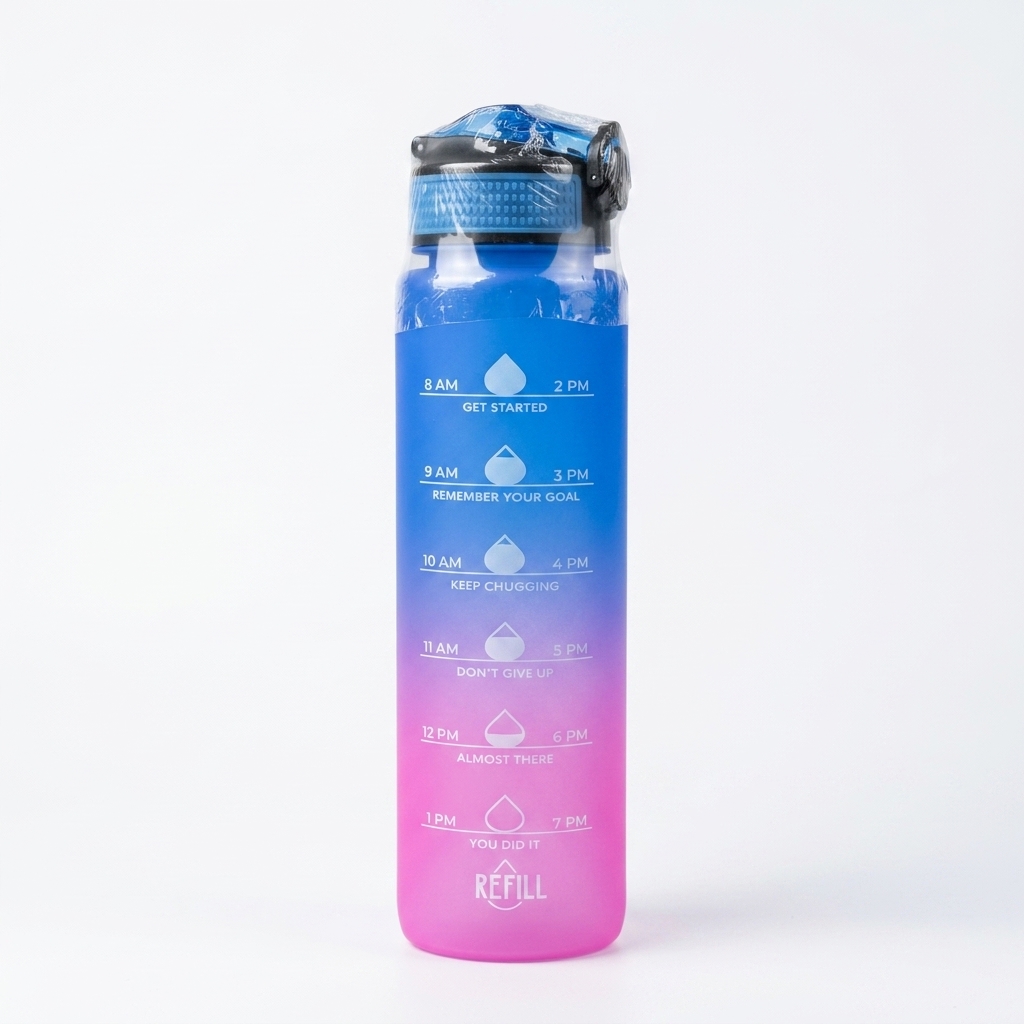 Water Bottle Sport with Straw -1000ml for students, gym workout, etc.