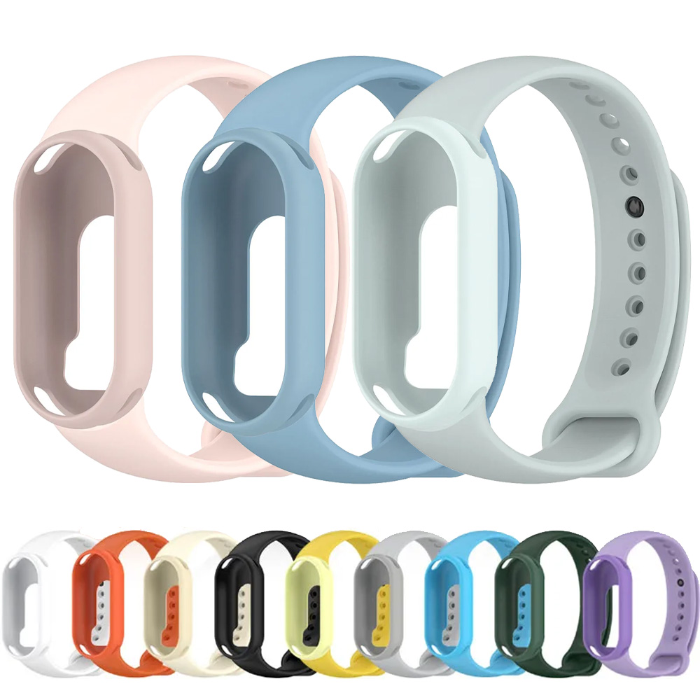Soft Case+Silicone Sports Strap Kit For Mi Band 10 9 8 Screen Protective Shell For Mi Band Adjustable Watchband Accessory