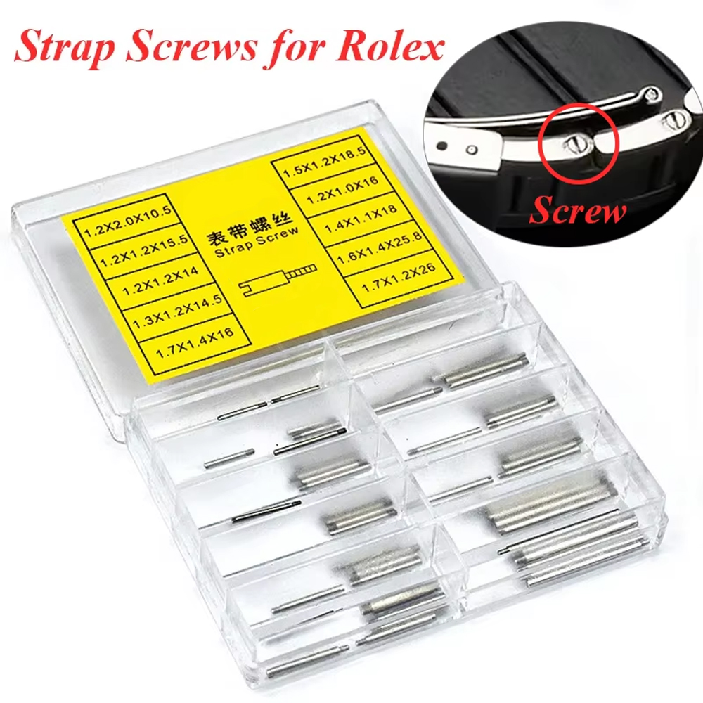 Watch Bands Screws Strap Screws 10 Size Watch Screws All Steel Thread Screw Rod for Band Connector Watch Band Accessories