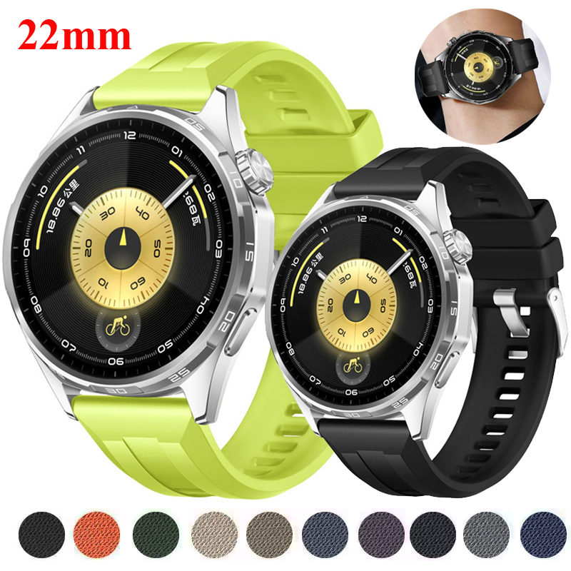20mm 22mm Official Silicone Strap For Huawei Watch GT6 GT6Pro GT5 GT5Pro 46mm Sport Band For Huawei GT4 GT2E 46mm GT3 GT2 42mm