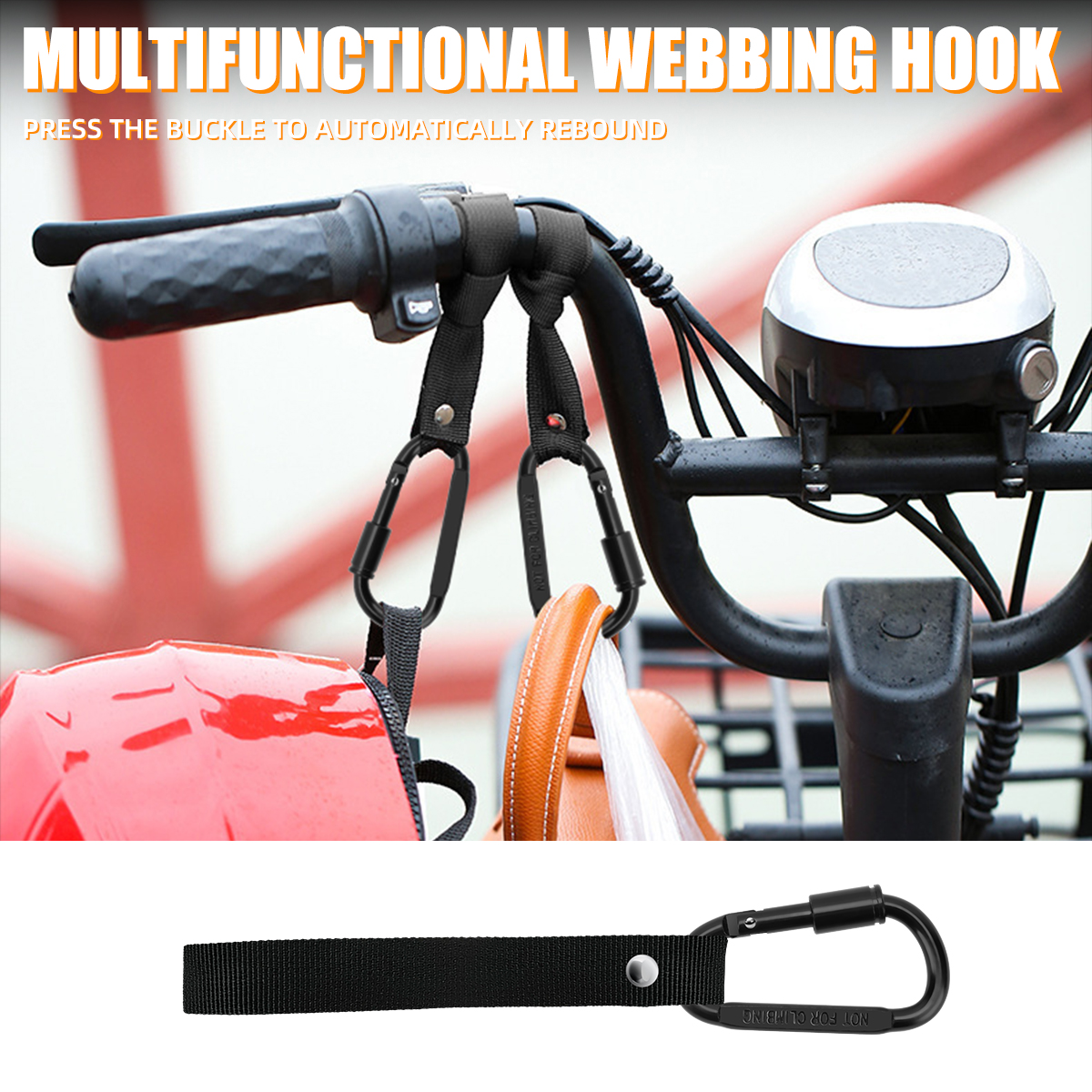 Scooter Motorcycle Hook Front Hook Storage Bag Aluminum Alloy Handlebar Hook Clip for Bike Universal Luggage Hanging Hook