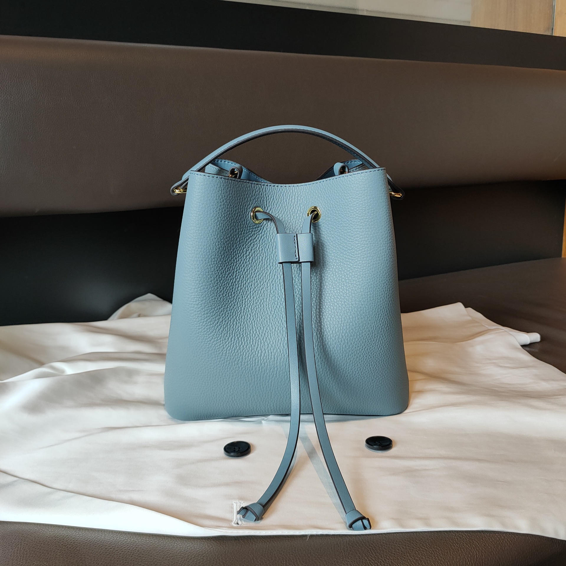 Genuine Grade Leather Women's Shoulder Crossbody Bucket Bags Luxury Designer Brand Ladeis Small Handbag High Quality Female New