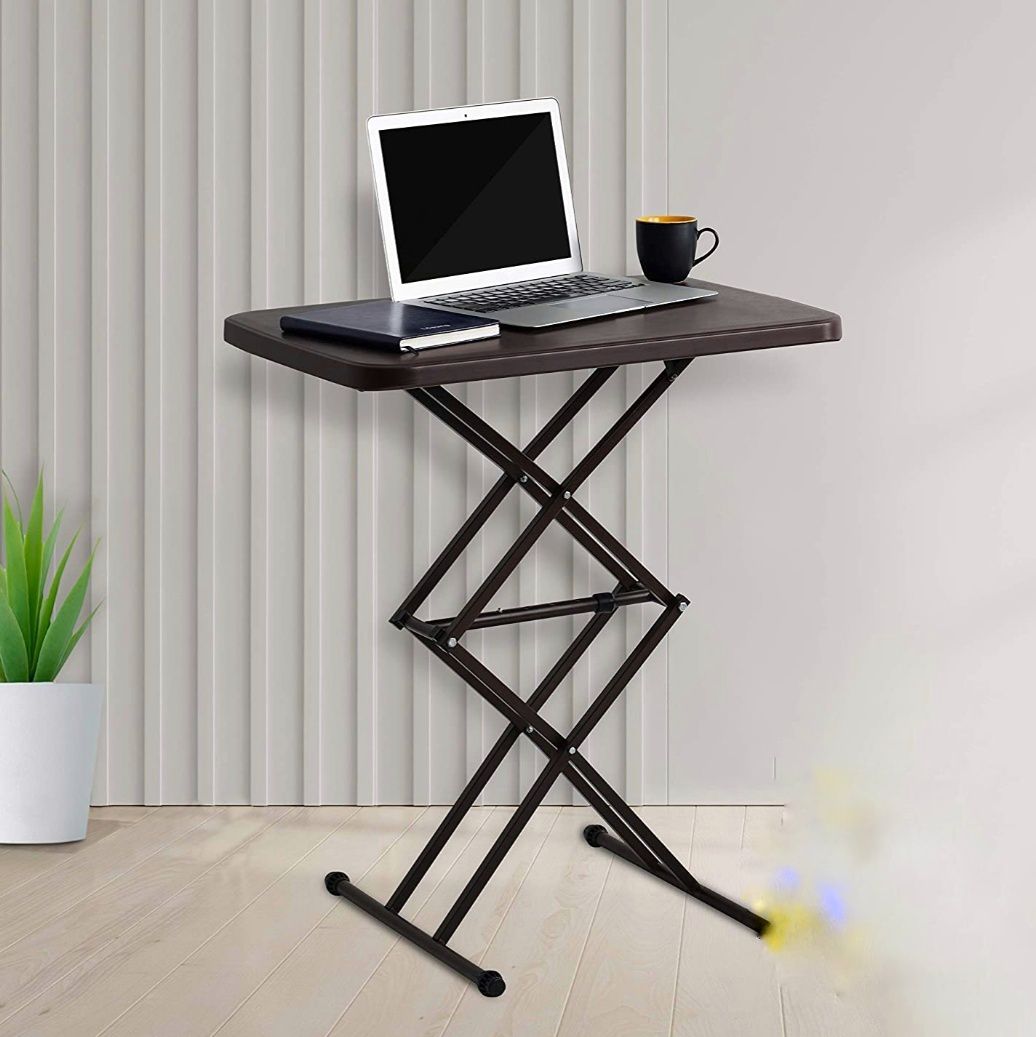 Supreme Scissor Height Adjustable Rectangular Multi - Purpose Contemporary Plastic Folding Table