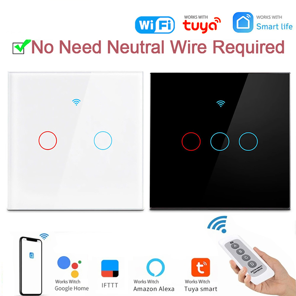 Works with Tuya Smart Life Light Switch WiFi Touch Sensor APP Remote Control 110V/220V for Alexa Home lightify