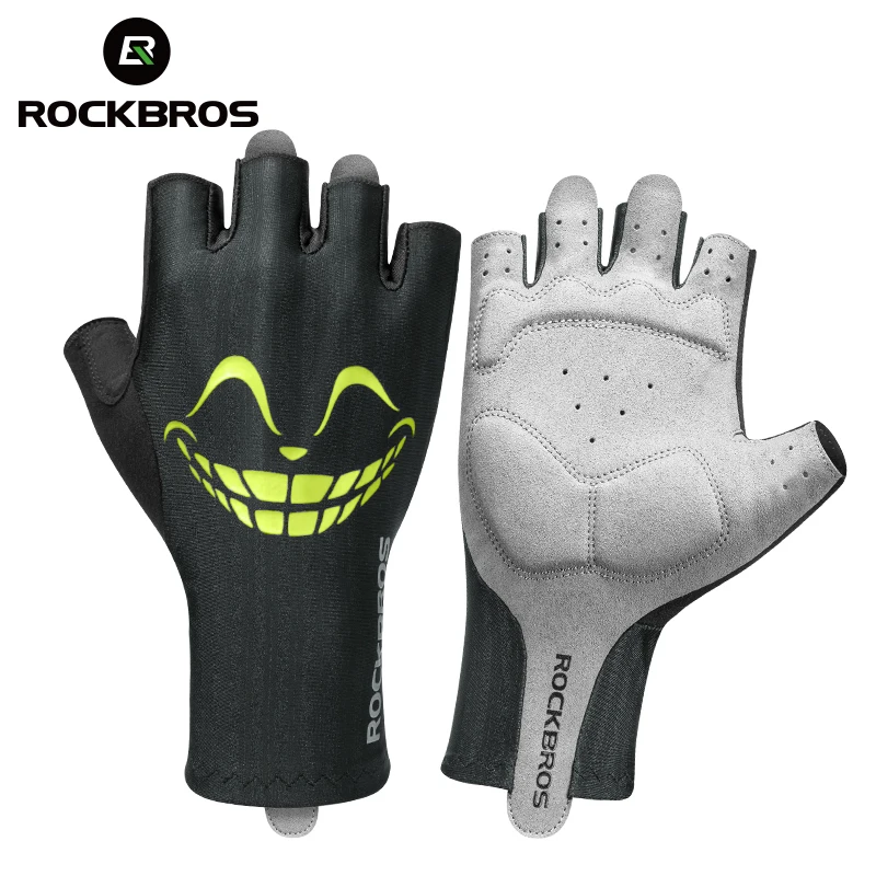 ROCKBROS Bicycle Half Finger Gloves Shockproof Anti-Slip Gloves MTB Road Bike Shorts Gloves Breathable Cycling Equipment
