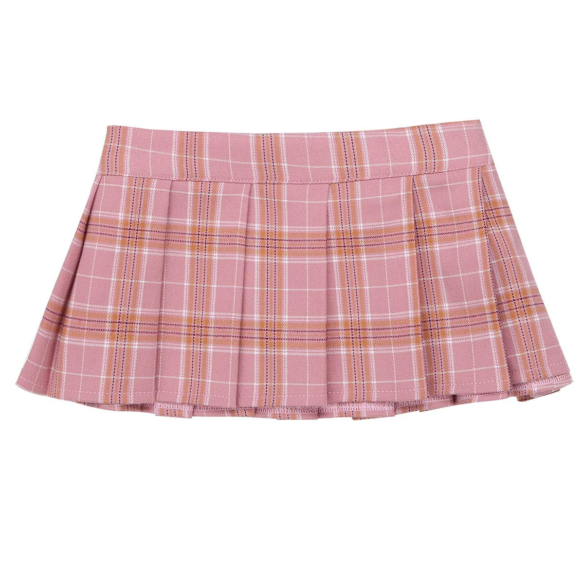 plaid pleated mini skirt for female role-playing, cute Japanese style ultra short Velcro skirt