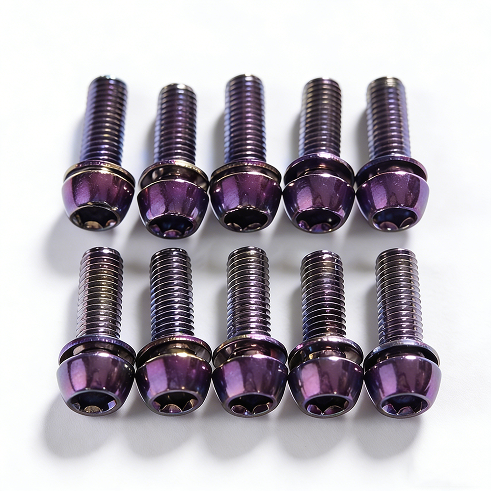 1/3PCS M5x20mm M6x20mm Hex Socket Cap Head Screws Purple Carbon Steel Bolts with Washers for Furniture Motorcycle Repair