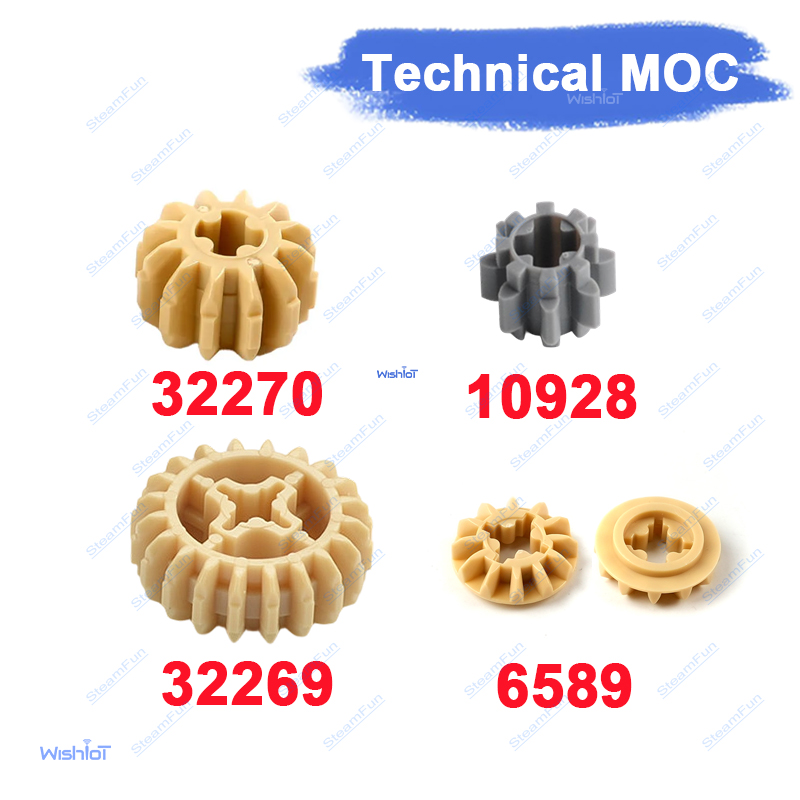 Buildings Blocks 18575 32269 Gear 20 Tooth Double Bevel Brick Collections Bulk Modular GBC High-Tech MOC Set