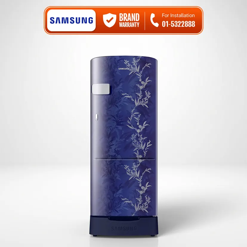 SAMSUNG RR20C2Z226R/IM 192 Litres Single Door Refrigerator with Stylish Grande Design (Flower Pattern Red)