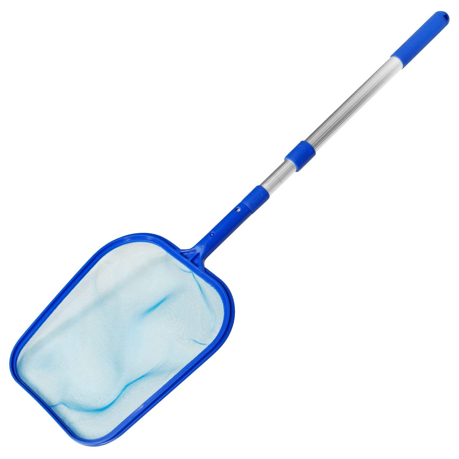 Pool Skimmer Net with 17-41 inch Telescopic Pole Leaf Skimmer Mesh Rake Net for Spa Pond Swimming Pool, Pool Cleaner Supplies an