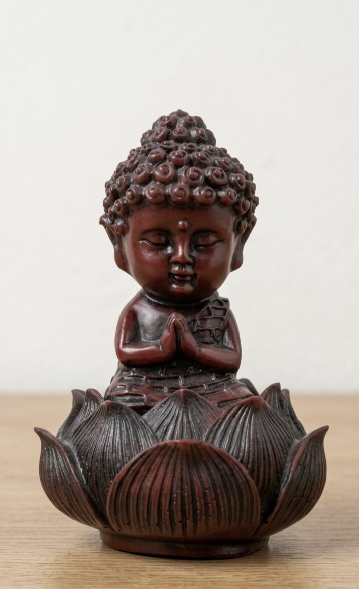 lotus little Buddha Statue (Resin)