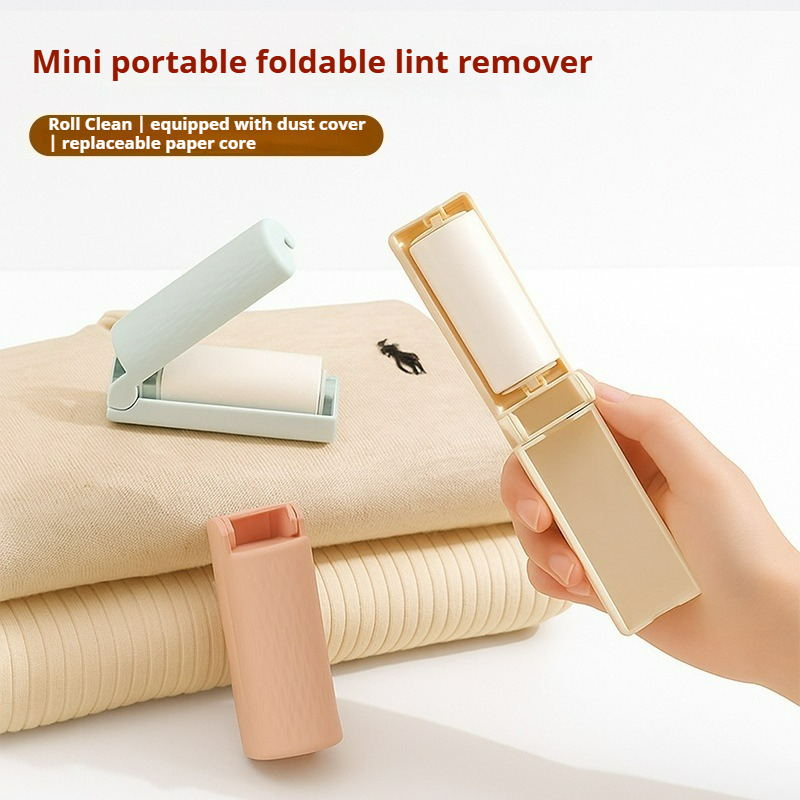4/6pcs Portable Foldable 180-Deel Strong Sticky Mini Lint Remover,Dustprgree,Pet Hair Vacuum Roller Removable Dust Sticky Roller