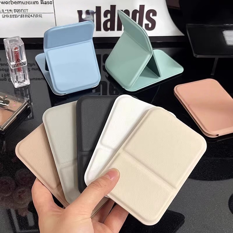 1pc Mirror Makeup Mirror Portable Folding Mirror Girl Makeup Mirror HD Desktop Stand up Mini Portable Small Mirror Travel