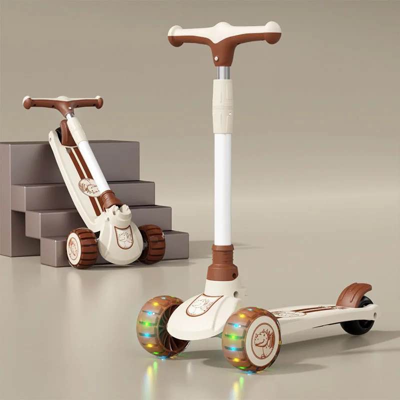 Kids Musical & Lights System 3 Wheeler Kick Push Scooter