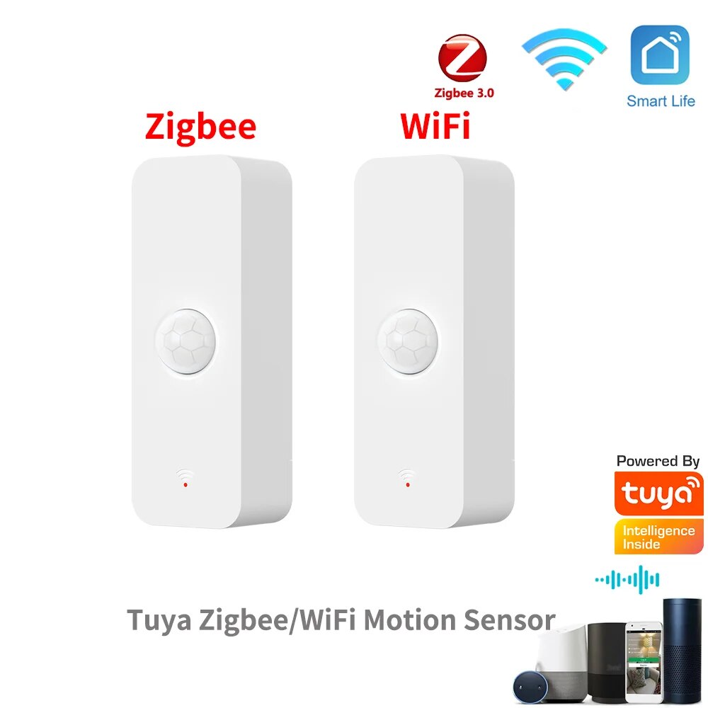 Tuya WiFi Zigbee PIR Motion Sensor Smart Home Human Body Infrared Detector Security Smart Life Works With Alexa Home
