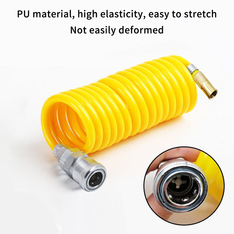 1 Piece Universal Pump Extension Tube Tire Air Compressor Hose Flexible Recoil Air Inflator Connector Replacement Inflator Hose