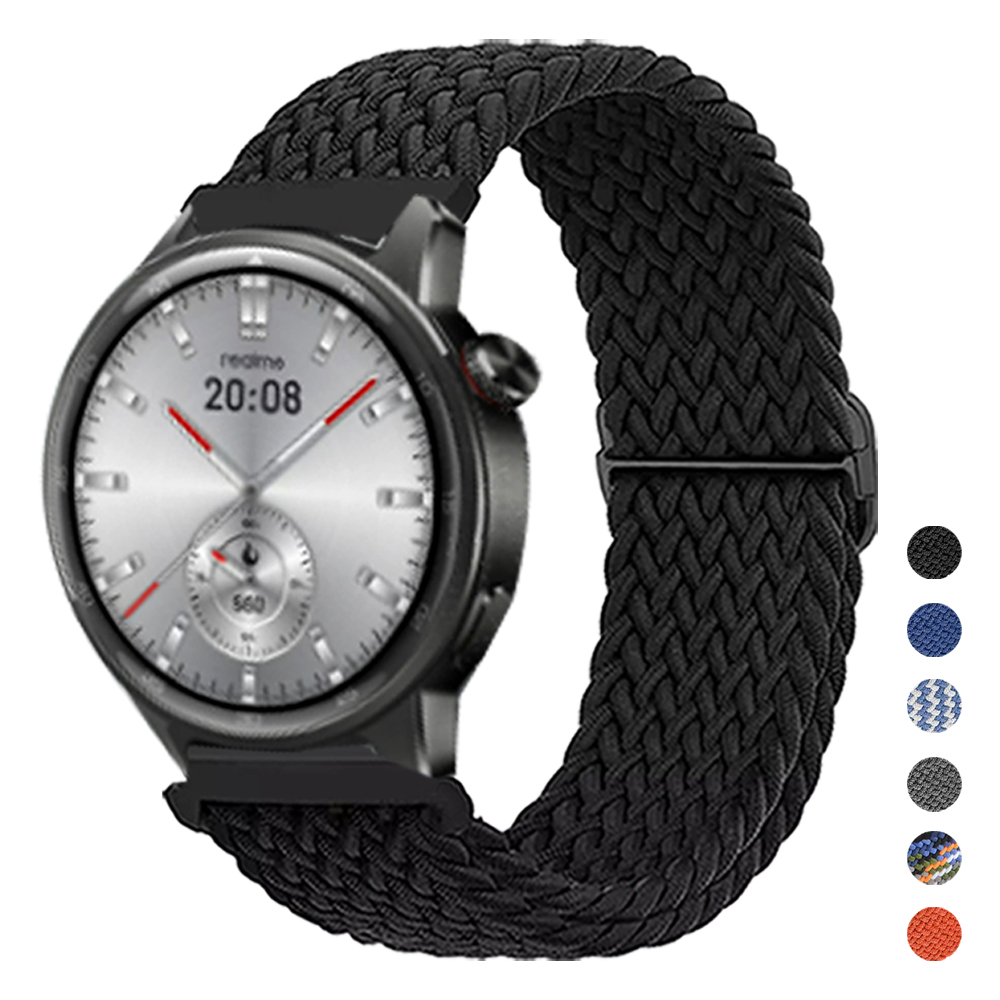 22mm Nylon Breathable Strap For Realme Watch S2 Braided Wrist Bands For Realme Watch S 2 3 Pro Sports Soft Belt Bracelet Correa