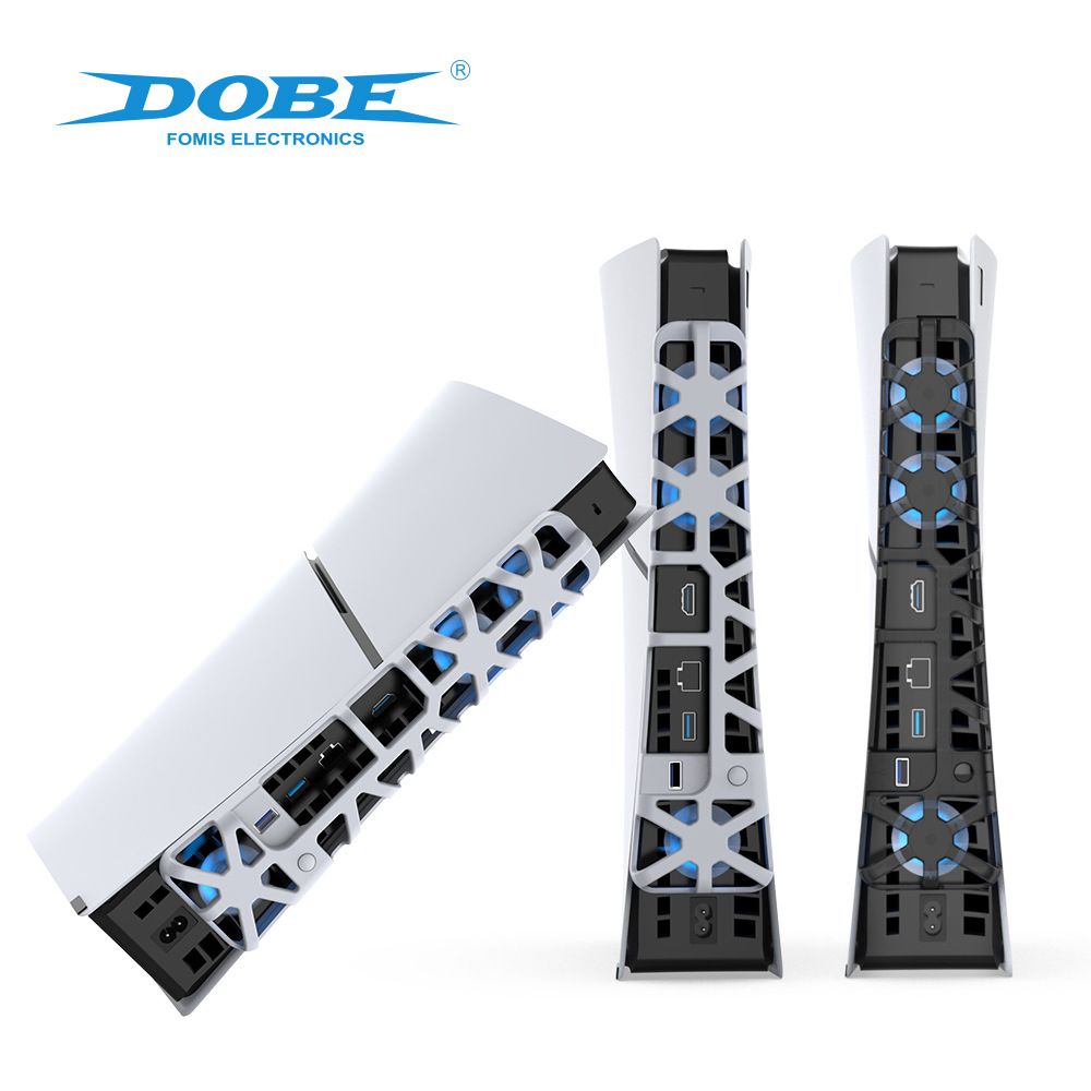 Cooling Fan for PS5 Slim 3 Roating Speed with LED Light USB 3.0 Output Port Efficient Cooling Fan for PS5 Game Accessory
